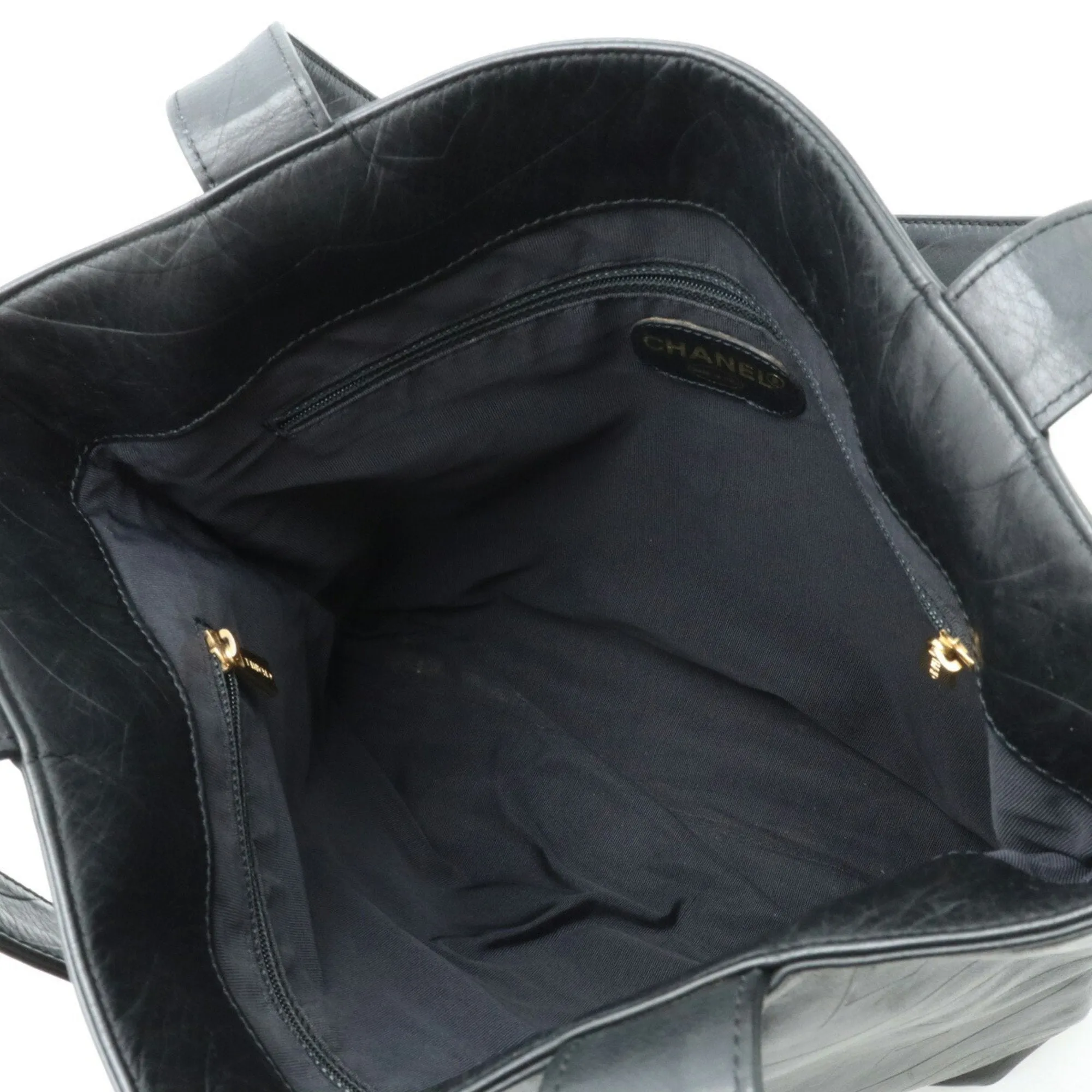 Chanel Leather Shoulder Bag Tote Bag (Pre-Owned)