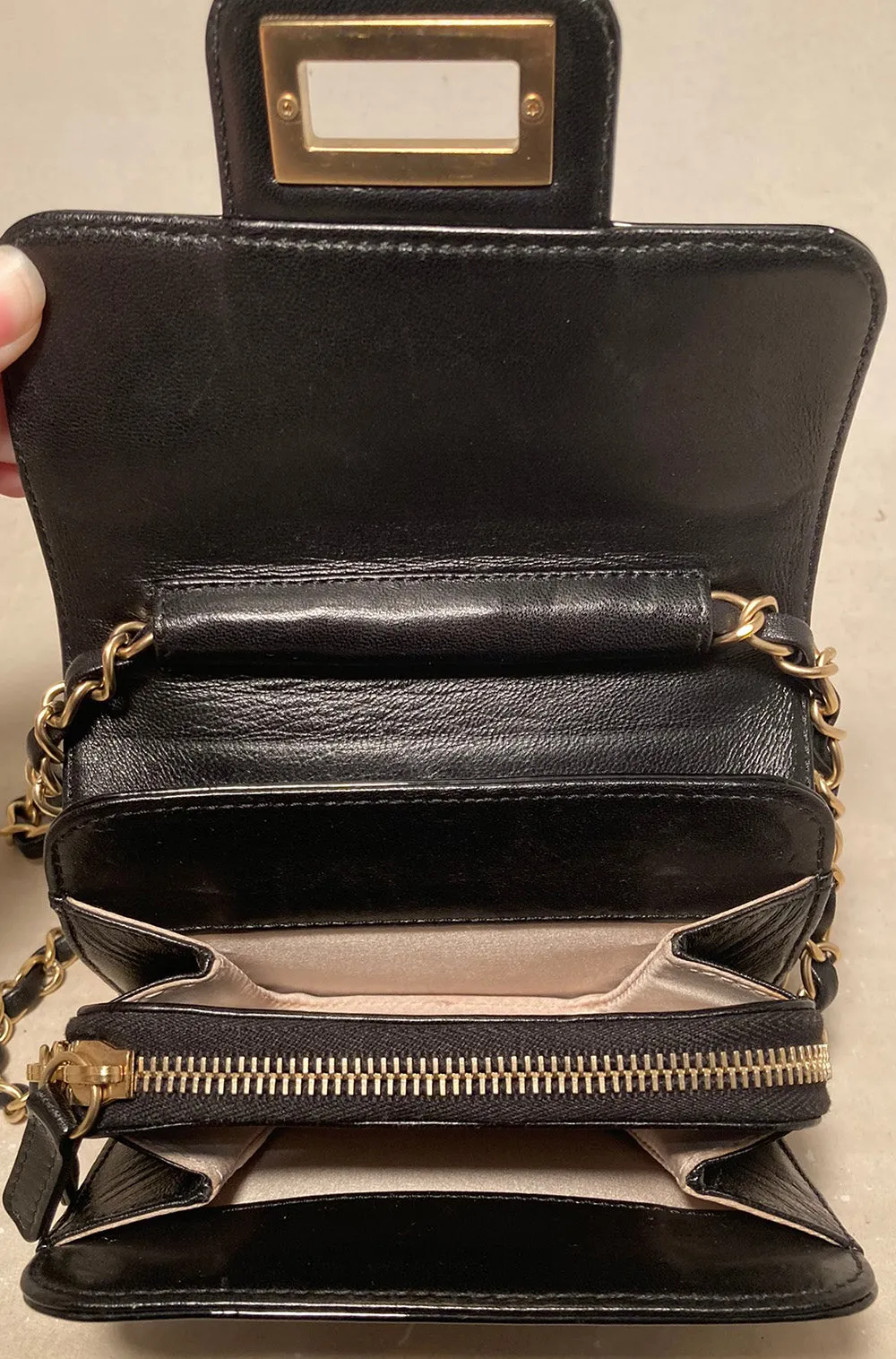 Chanel Mini Black Patent Leather Classic Shoulder Bag