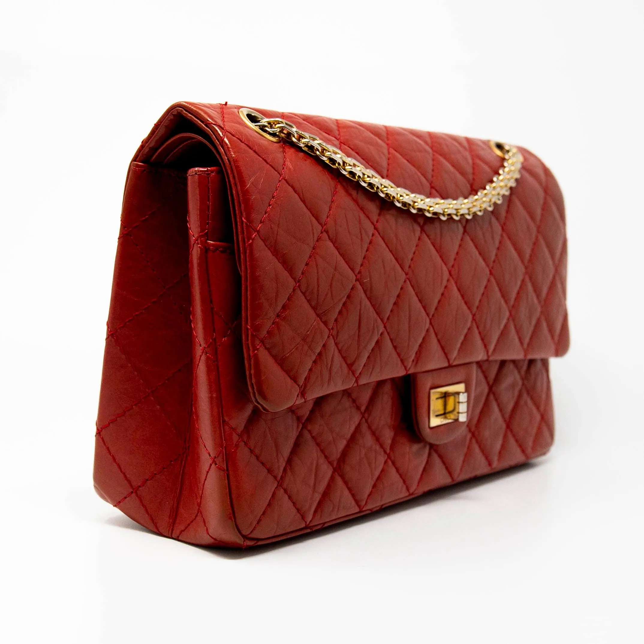 Chanel Red Calfskin 2.55 Reissue 266