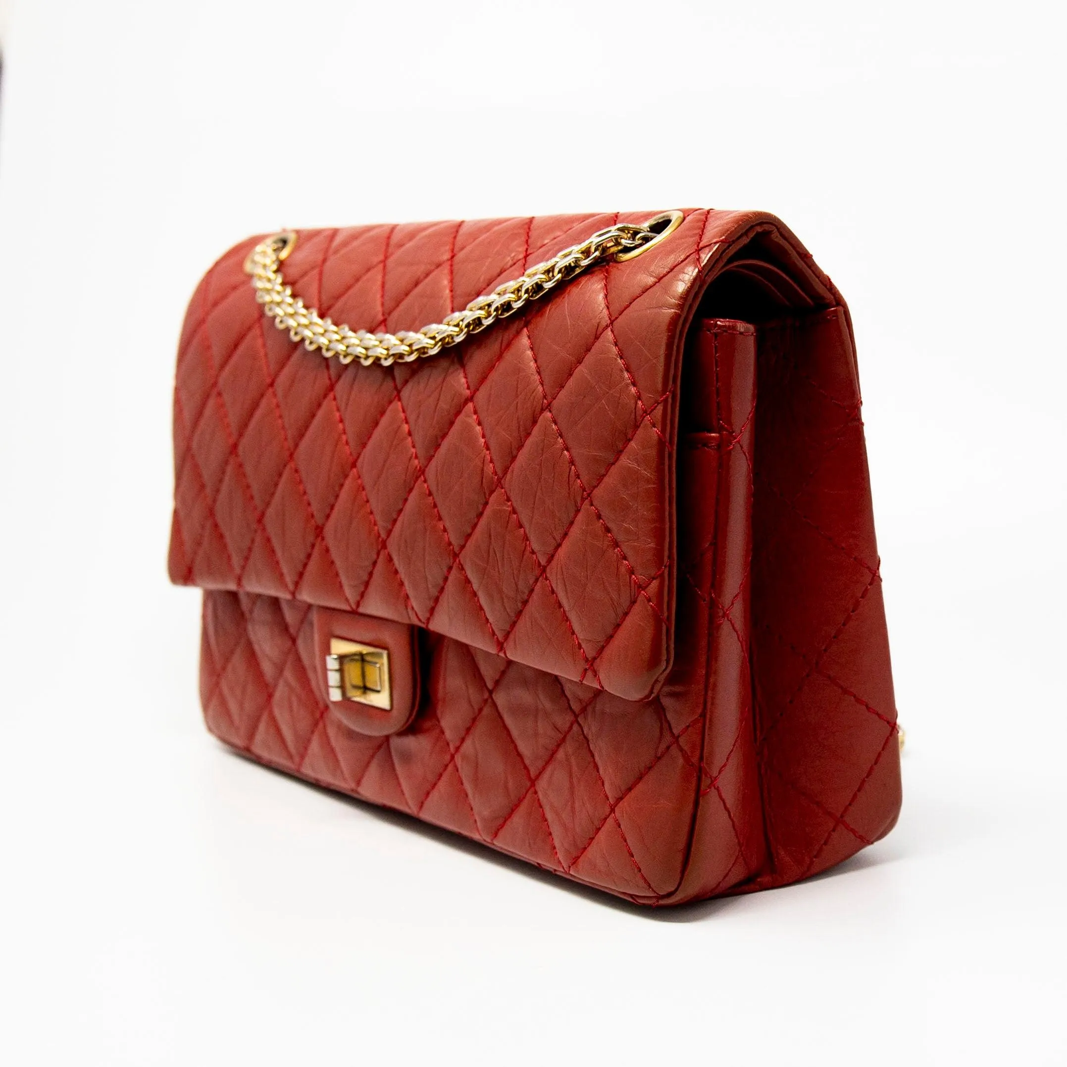 Chanel Red Calfskin 2.55 Reissue 266
