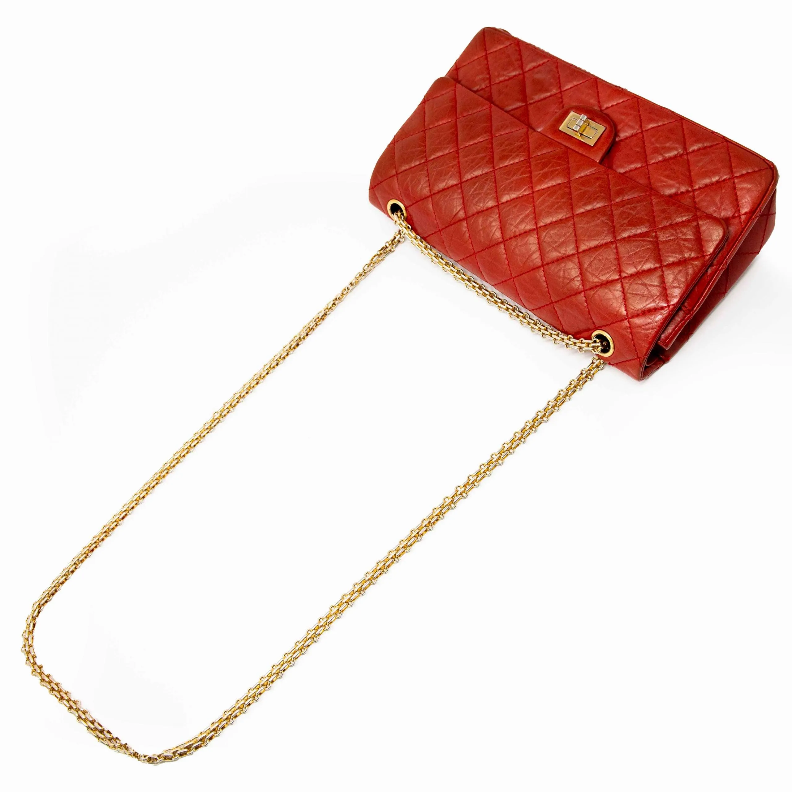 Chanel Red Calfskin 2.55 Reissue 266