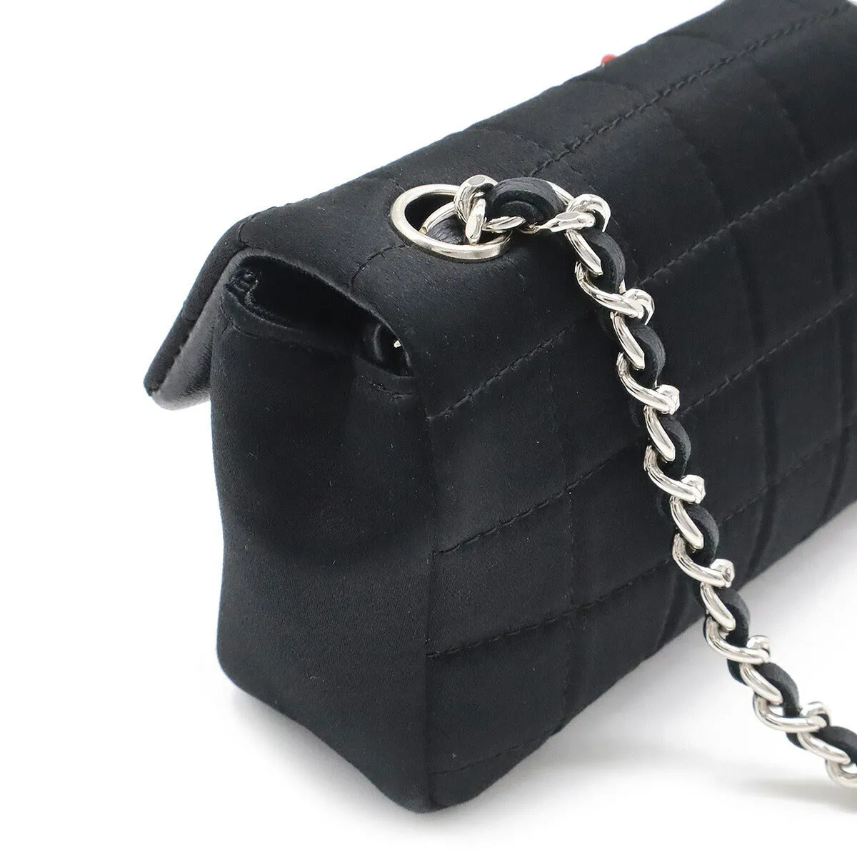 Chanel Satin Chocolate Bar Chain Shoulder Bag