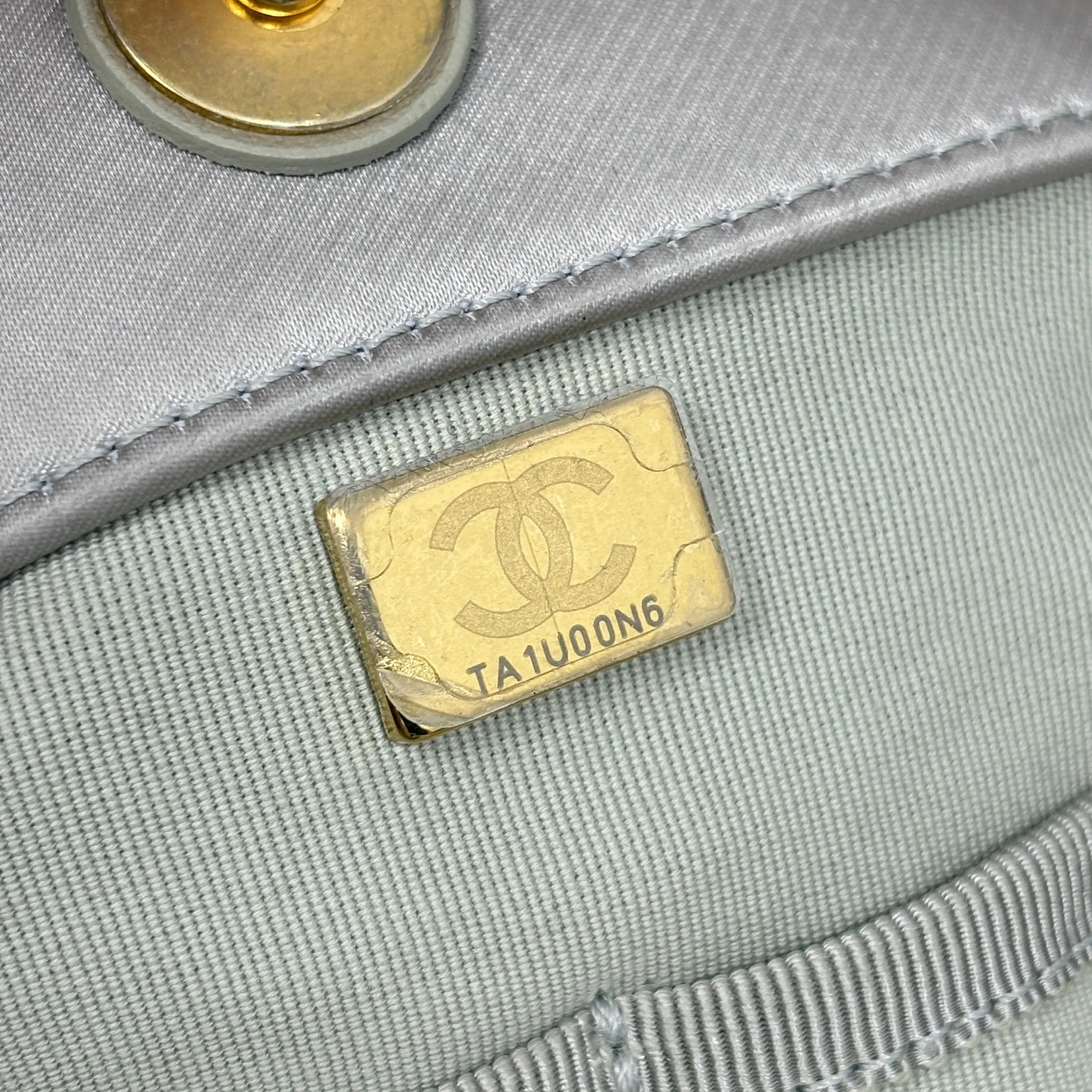 Chanel Silver Maxi Lifestyle Shopping Tote