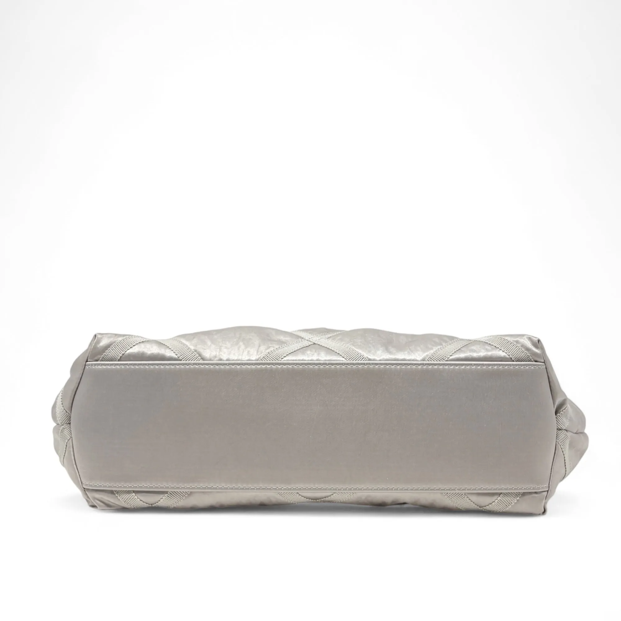Chanel Silver Maxi Lifestyle Shopping Tote