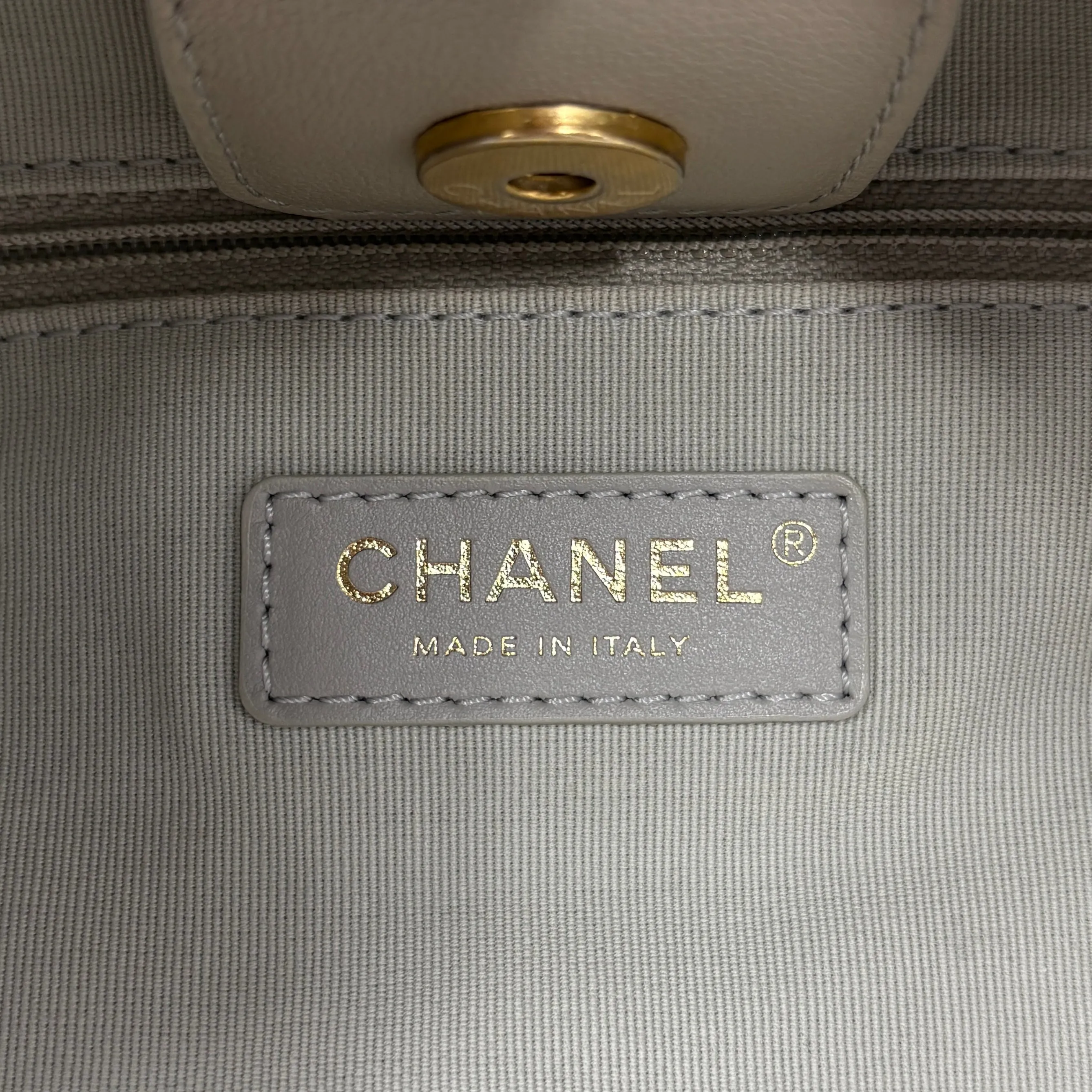 Chanel Silver Maxi Lifestyle Shopping Tote