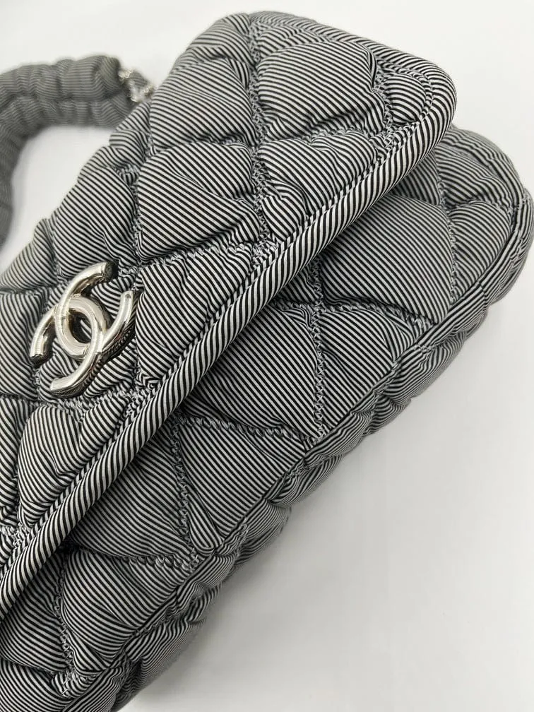 Chanel Striped Bubble Quilted Shoulder Bag