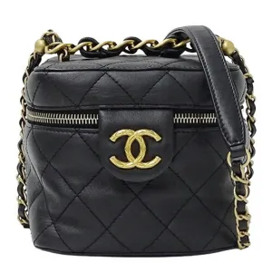 Chanel Vanity Leather Shoulder Bag (Pre-Owned)