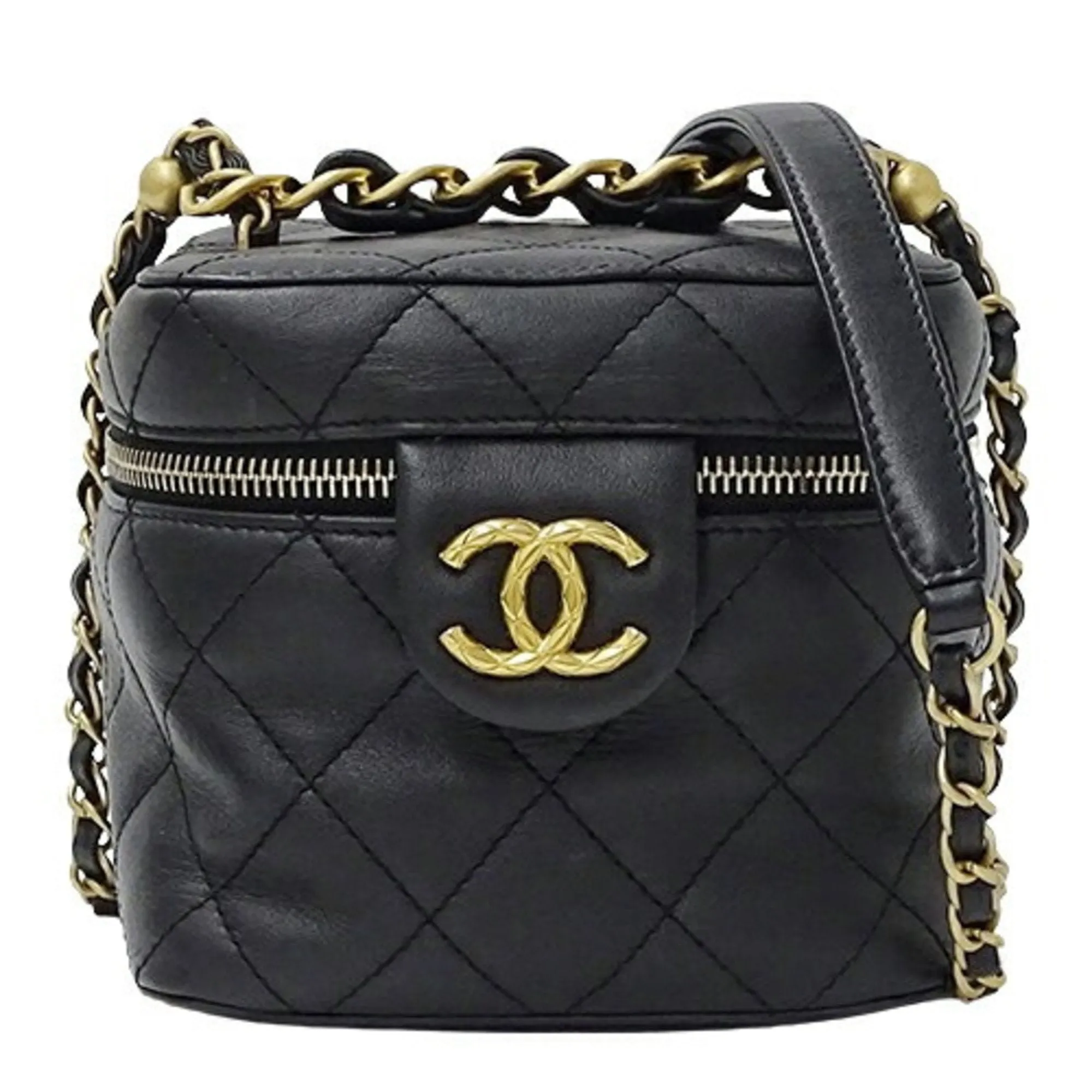 Chanel Vanity Leather Shoulder Bag (Pre-Owned)