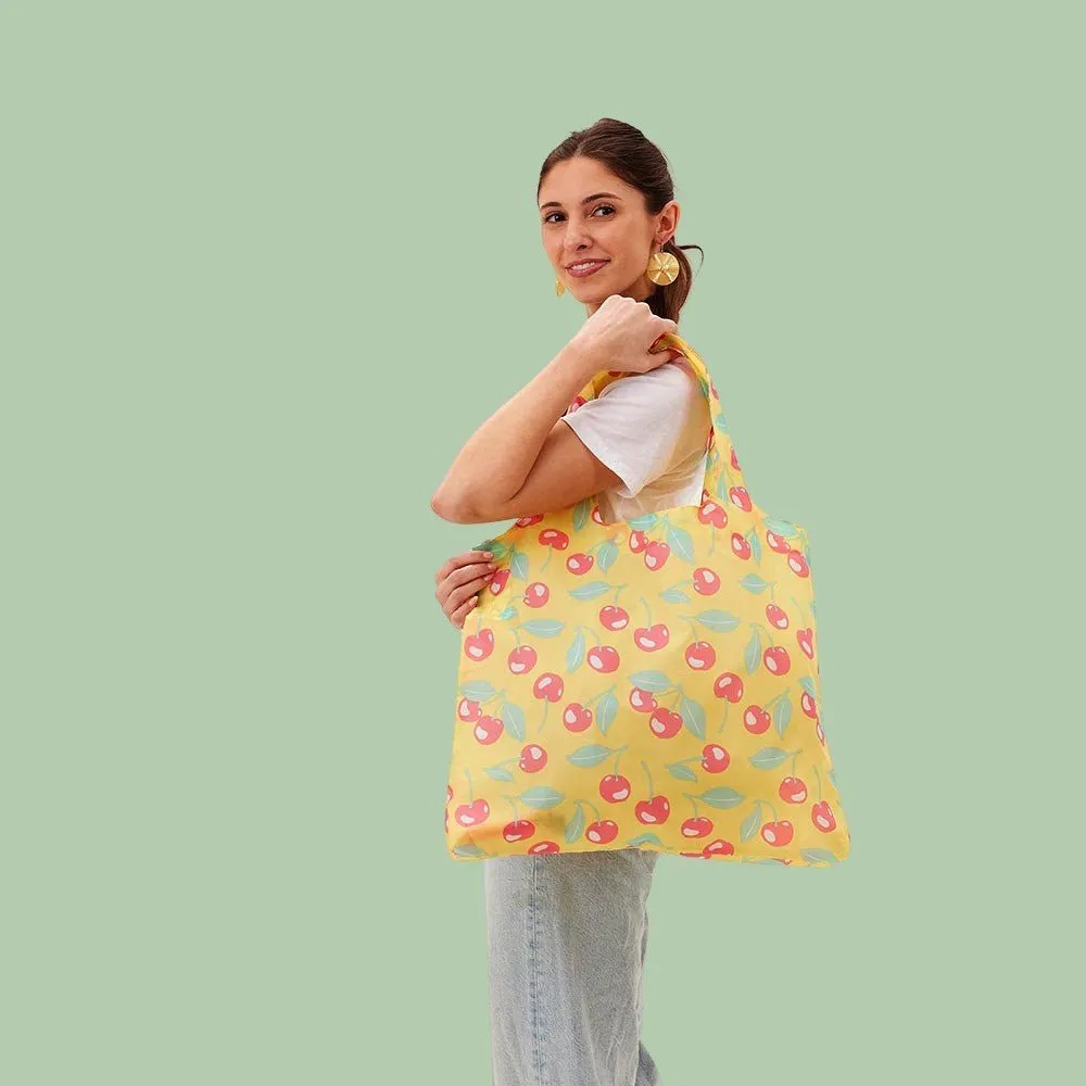 Cherries blu Reusable Shopping Bag-Machine washable