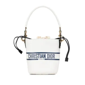 Christian Dior Navy Leather Handbag Shoulder Bag (Pre-Owned)