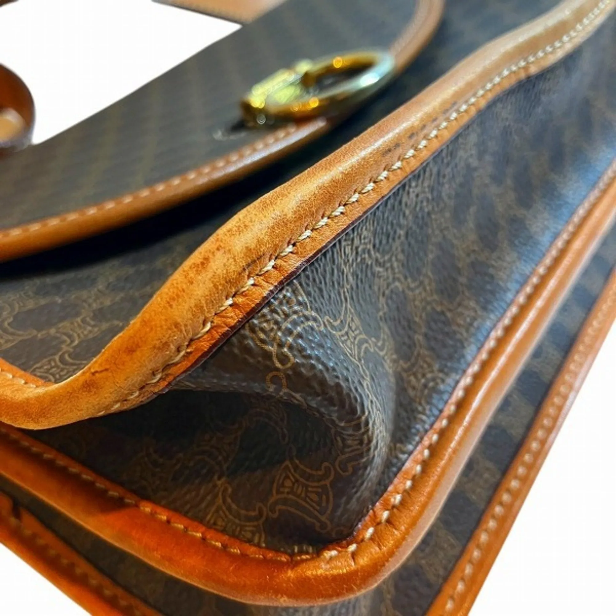 Cline Macadam Canvas Shoulder Bag (Pre-Owned)