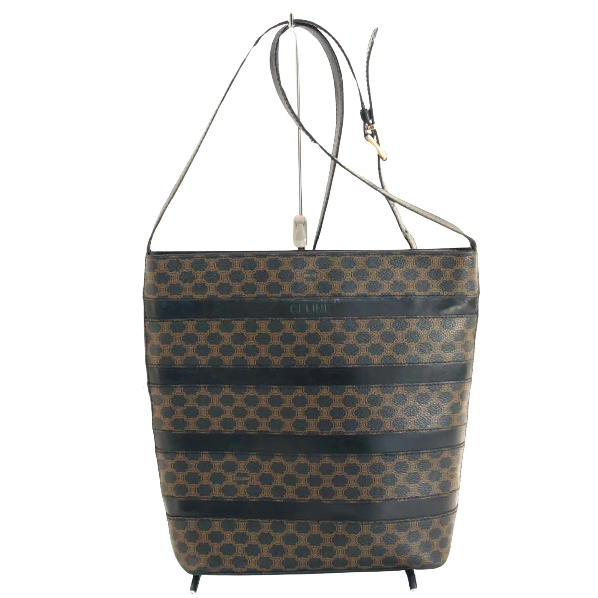 Cline Macadam Leather Shoulder Bag (Pre-Owned)