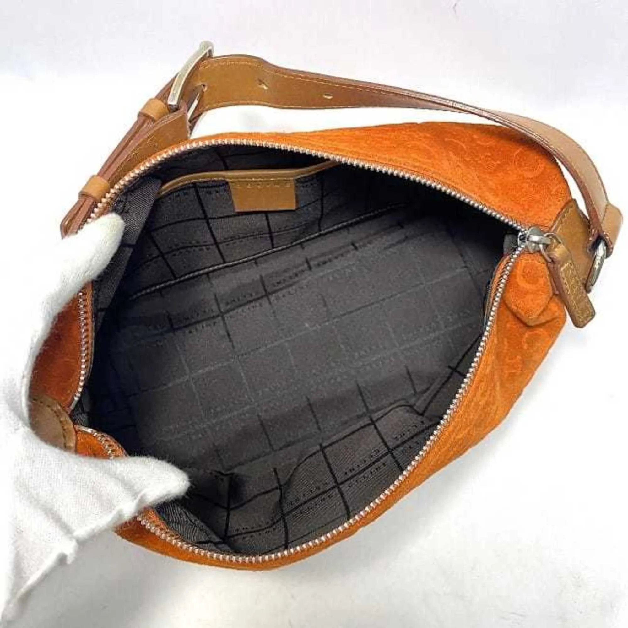 Cline Macadam Suede Shoulder Bag (Pre-Owned)