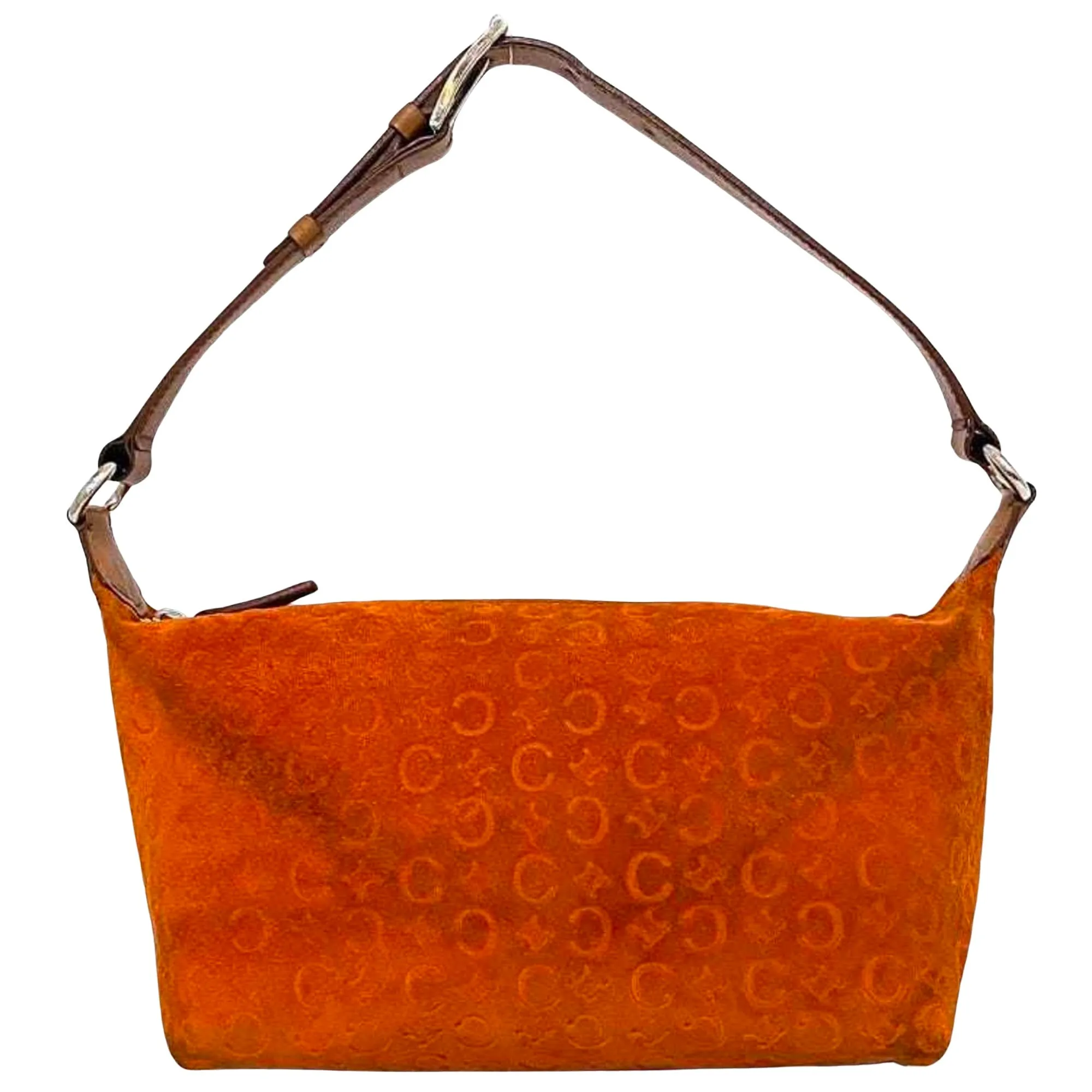 Cline Macadam Suede Shoulder Bag (Pre-Owned)