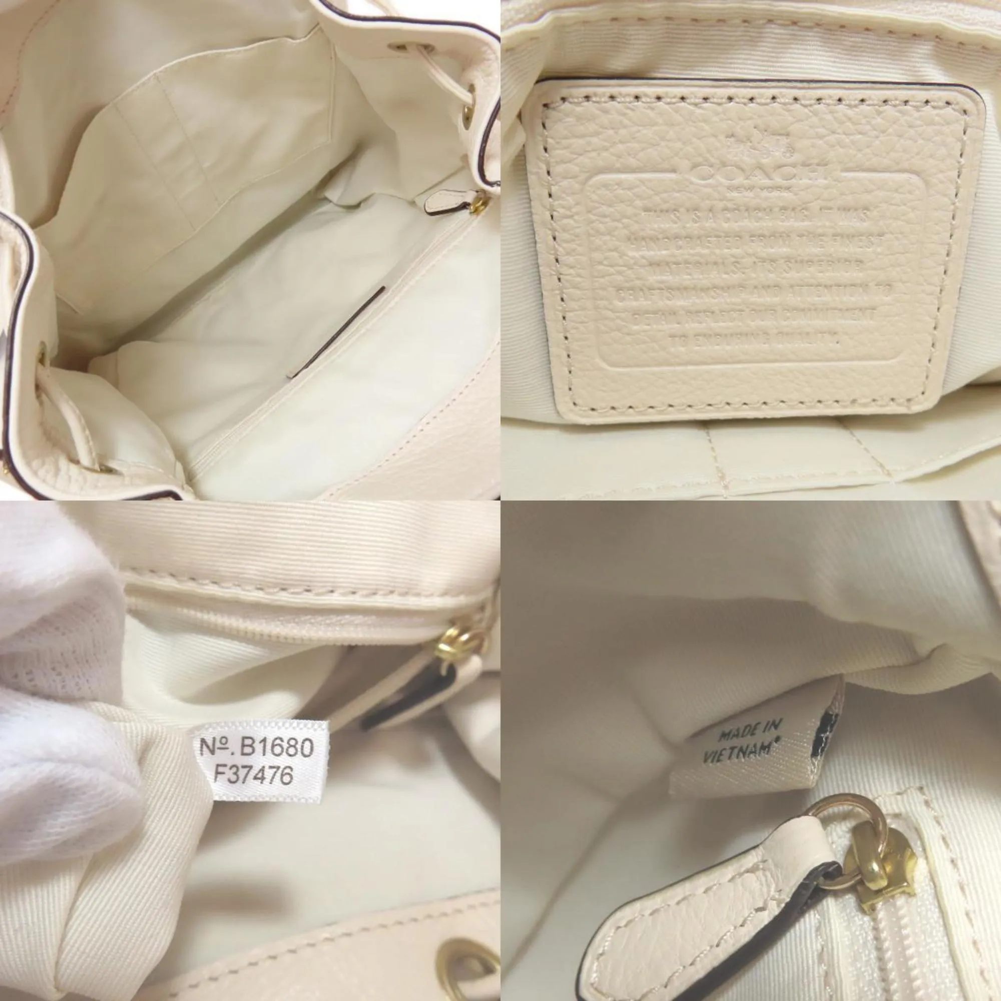 Coach  Canvas Leather Backpack (Pre-Owned)
