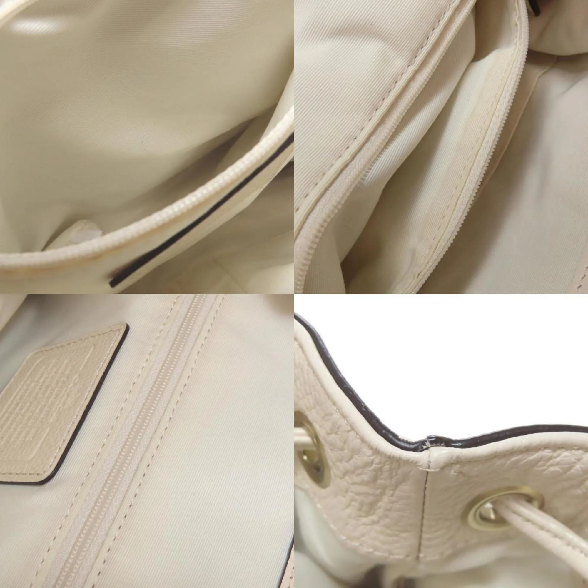 Coach  Canvas Leather Backpack (Pre-Owned)