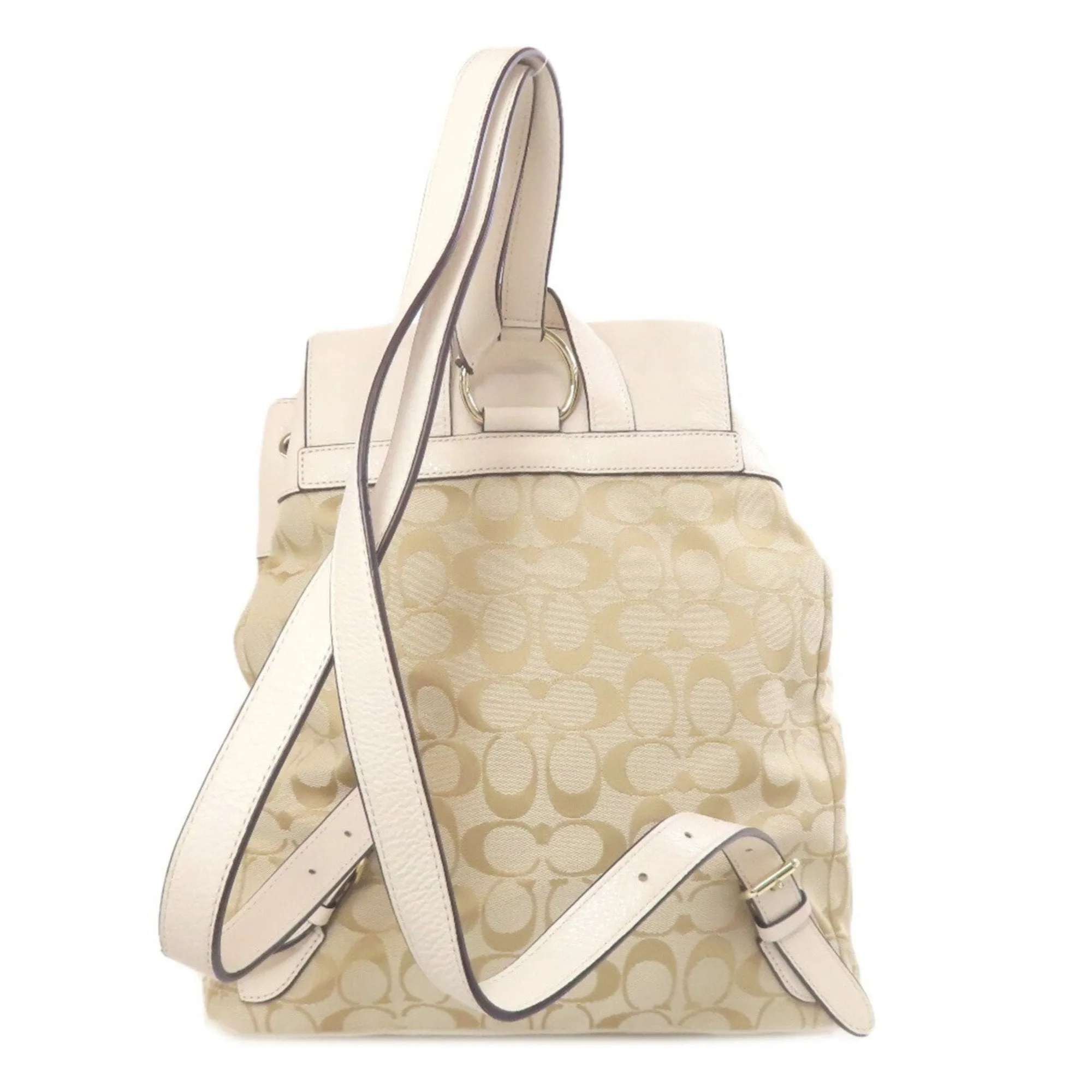 Coach  Canvas Leather Backpack (Pre-Owned)