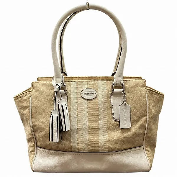 Coach Canvas Leather Signature Shoulder Bag