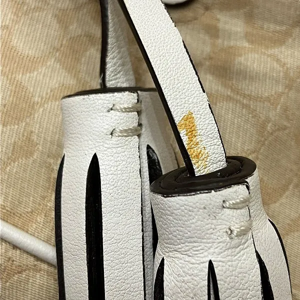 Coach Canvas Leather Signature Shoulder Bag