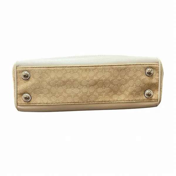 Coach Canvas Leather Signature Shoulder Bag