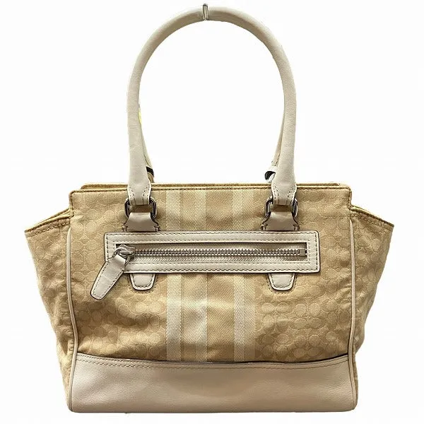 Coach Canvas Leather Signature Shoulder Bag