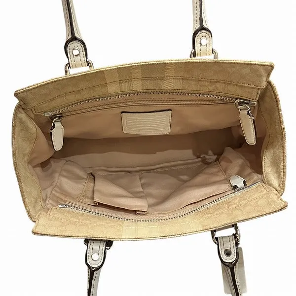 Coach Canvas Leather Signature Shoulder Bag