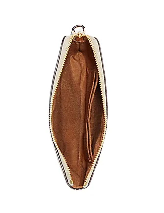Coach Corner Zip Wristlet In Signature Canvas With Floral Cluster Print