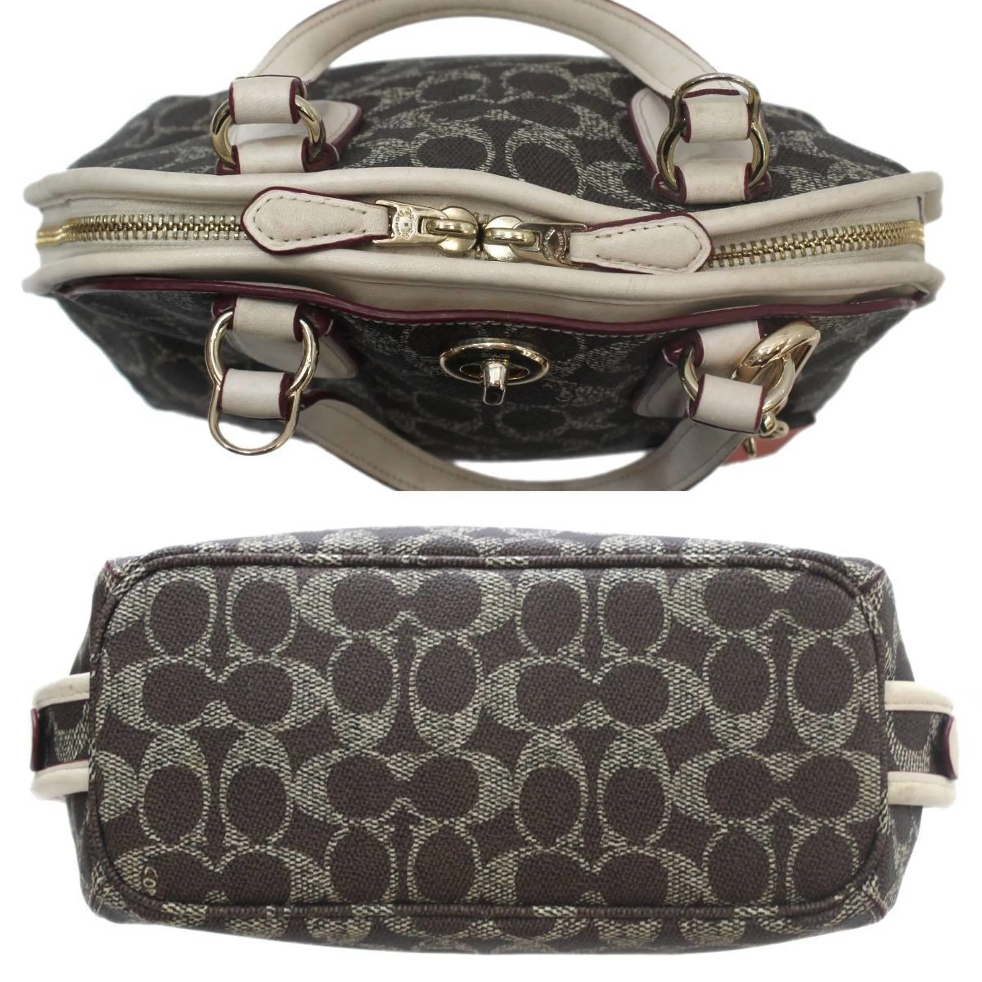 Coach  ivory Handbag Shoulder Bag (Pre-Owned)