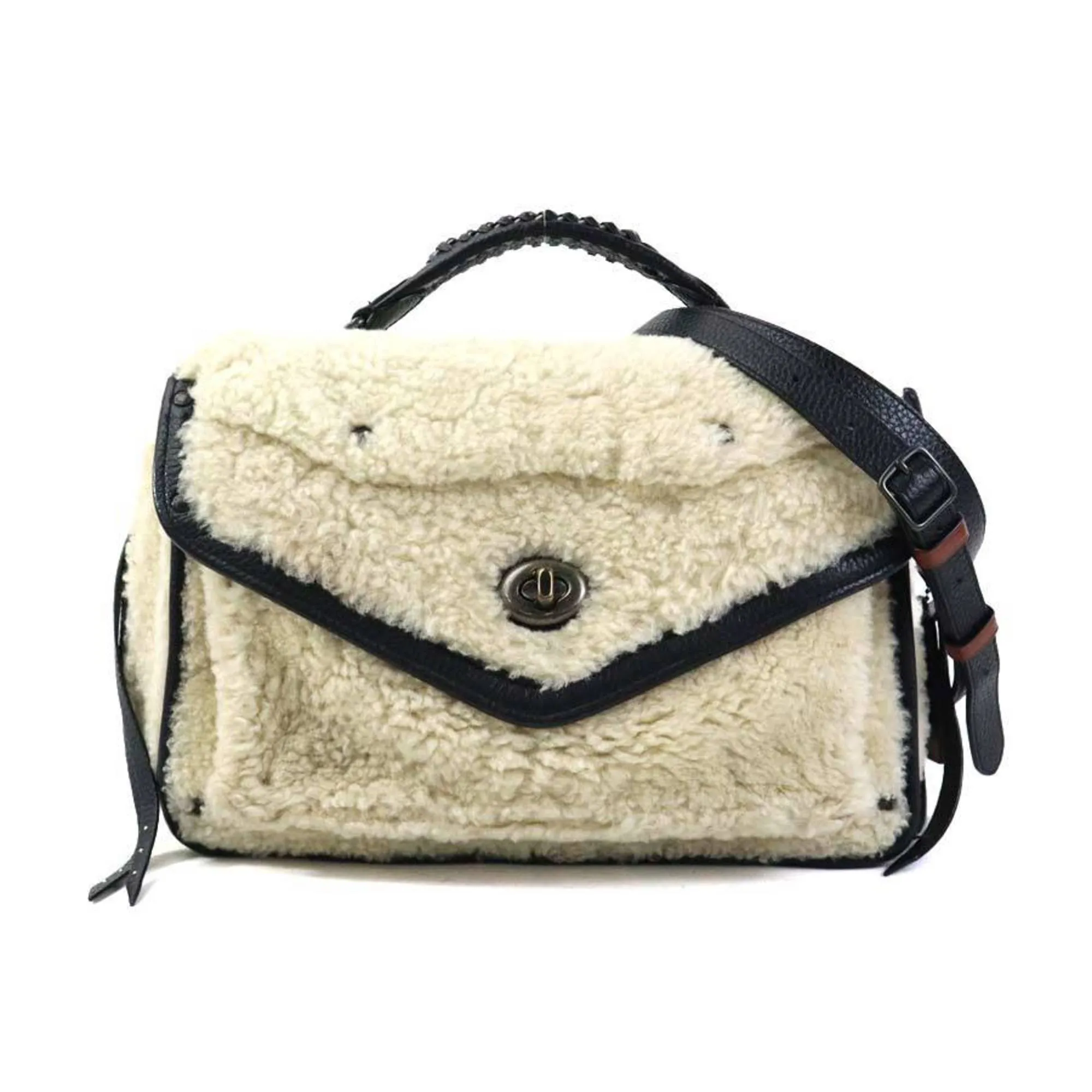 Coach ivory Leather Shoulder Bag (Pre-Owned)