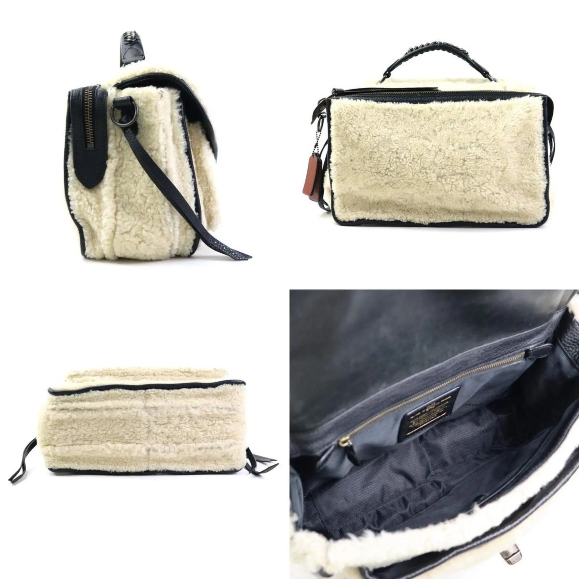 Coach ivory Leather Shoulder Bag (Pre-Owned)