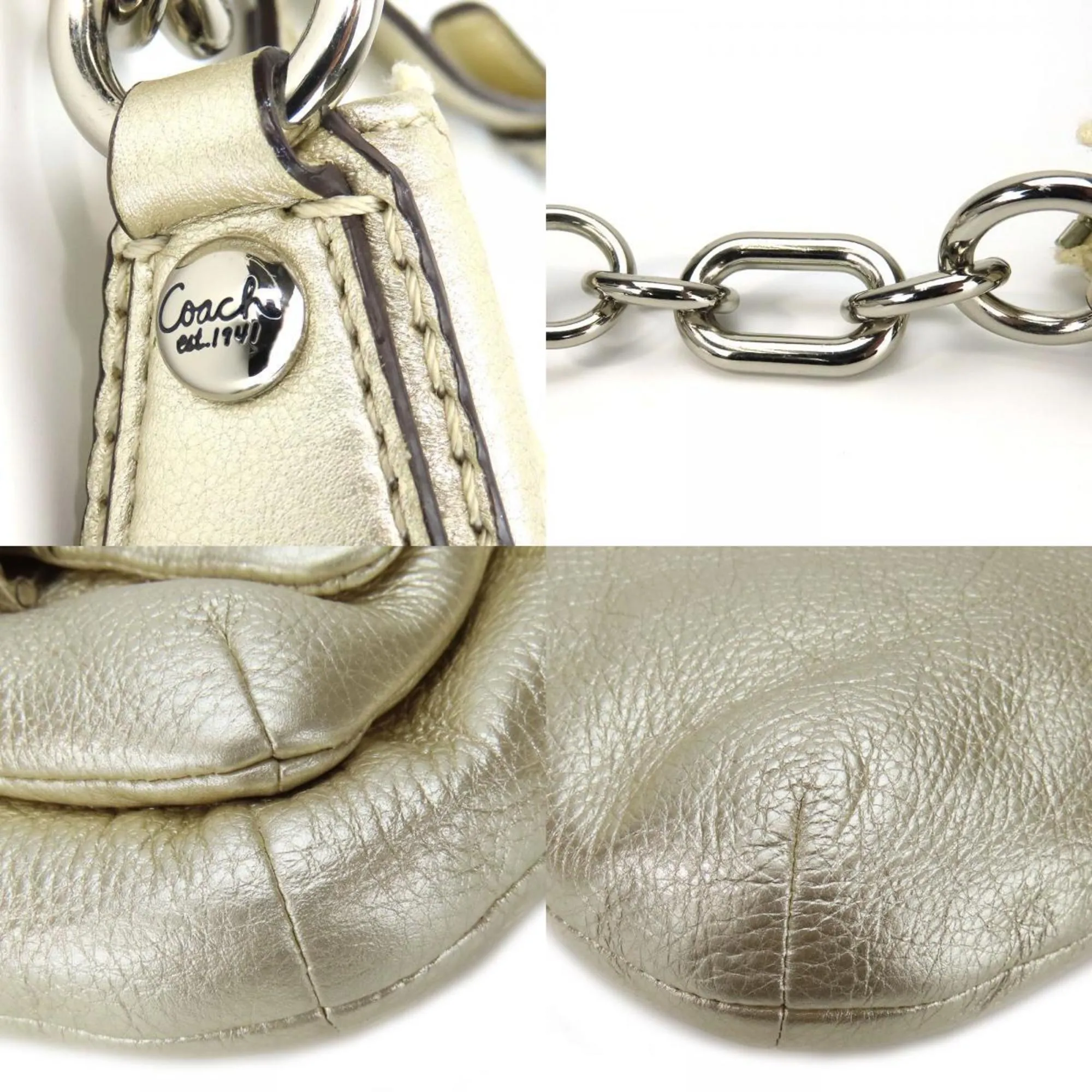 Coach  Leather Pochette Shoulder Bag (Pre-Owned)