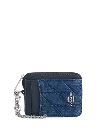Coach Zip Card Case With Quilting