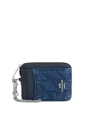 Coach Zip Card Case With Quilting