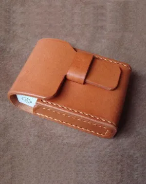 Cool Brown Leather Mens Cigarette Case Cigarette Holder Case for Men