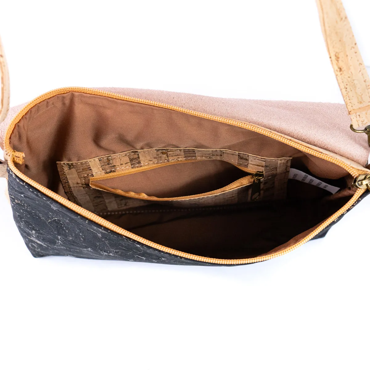 Cork Crossbody Shoulder Bag ?C Vegan Leather Purse with Magnetic Flap Closure BAGP-115