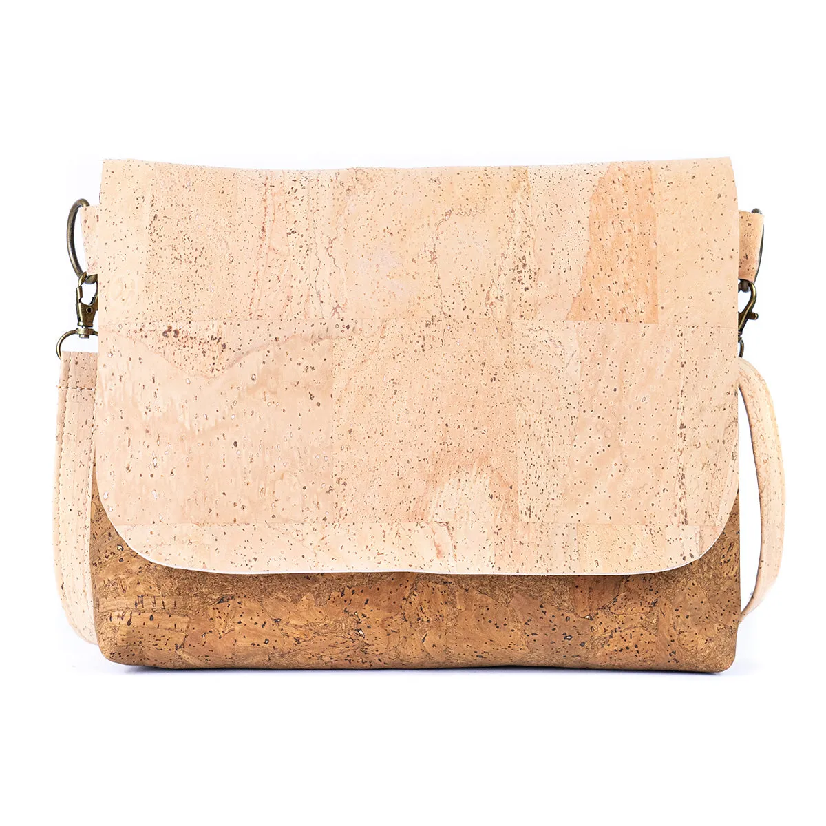 Cork Crossbody Shoulder Bag ?C Vegan Leather Purse with Magnetic Flap Closure BAGP-115
