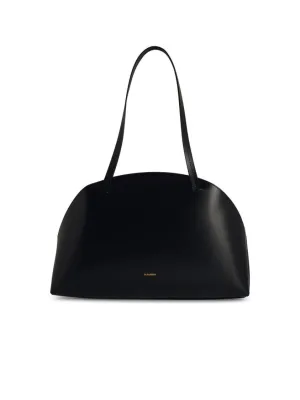 Curve' Medium Black Leather Crossbody Bag