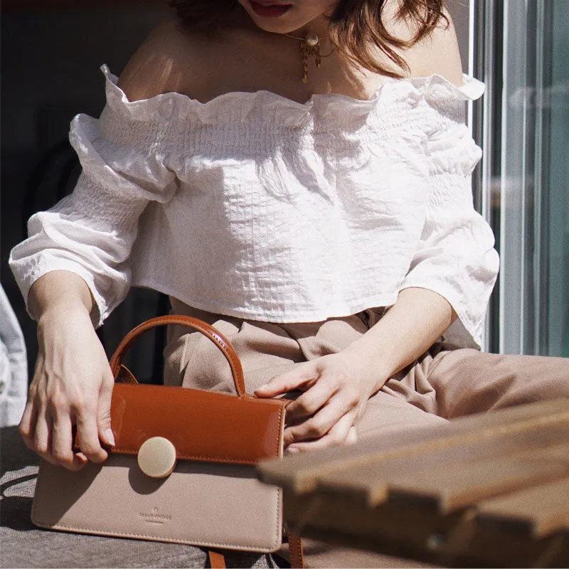 Cute Leather Brown Womens Handbag Crossbody Bag Purse Shoulder Bag for Women
