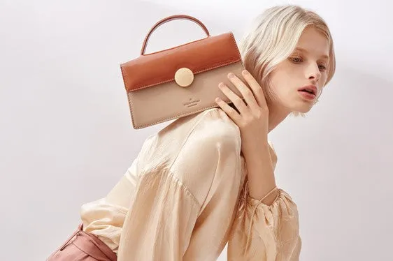 Cute Leather Brown Womens Handbag Crossbody Bag Purse Shoulder Bag for Women