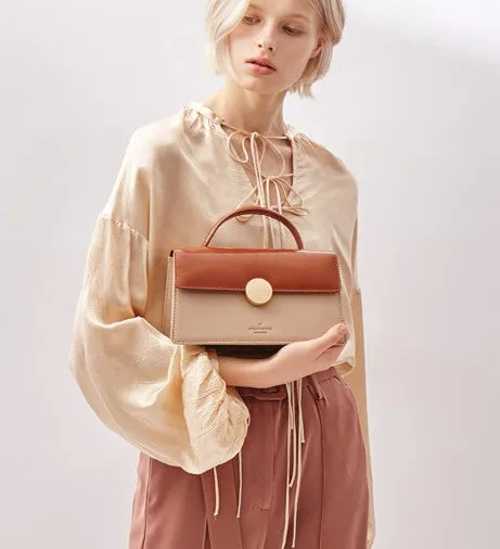 Cute Leather Brown Womens Handbag Crossbody Bag Purse Shoulder Bag for Women