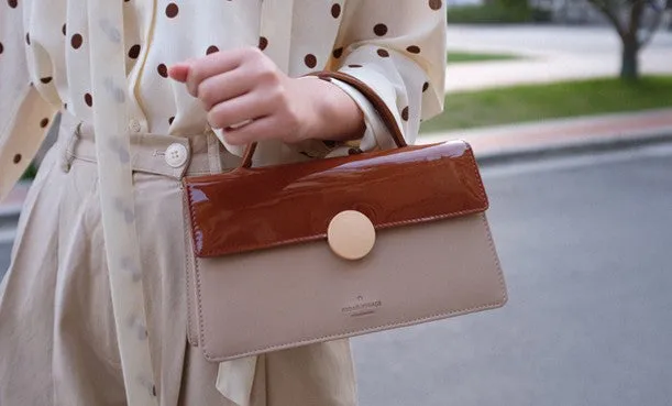 Cute Leather Brown Womens Handbag Crossbody Bag Purse Shoulder Bag for Women