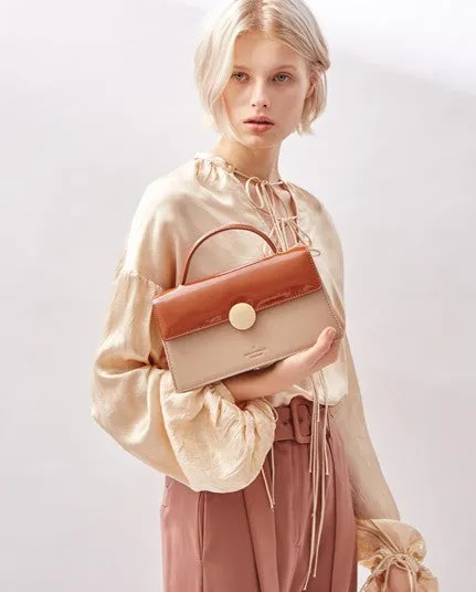 Cute Leather Brown Womens Handbag Crossbody Bag Purse Shoulder Bag for Women