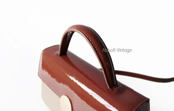 Cute Leather Brown Womens Handbag Crossbody Bag Purse Shoulder Bag for Women