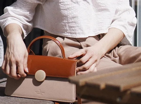 Cute Leather Brown Womens Handbag Crossbody Bag Purse Shoulder Bag for Women