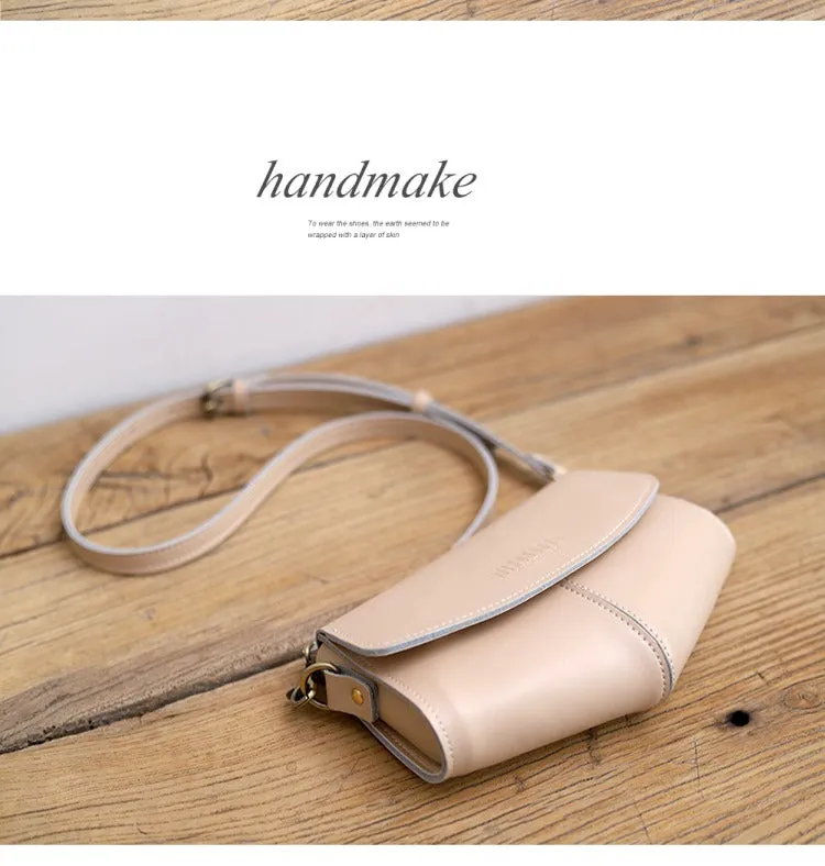Cute LEATHER Side Bags Sling Bag Brown WOMEN Saddle SHOULDER BAG Small Crossbody Purses FOR WOMEN