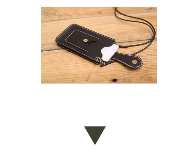 Cute LEATHER Slim Side Bag Pouch Phone WOMEN SHOULDER BAG Phone Crossbody Pouch FOR WOMEN