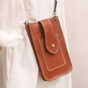 Cute LEATHER Slim Side Bag Pouch Phone WOMEN SHOULDER BAG Phone Crossbody Pouch FOR WOMEN