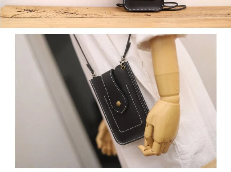 Cute LEATHER Slim Side Bag Pouch Phone WOMEN SHOULDER BAG Phone Crossbody Pouch FOR WOMEN