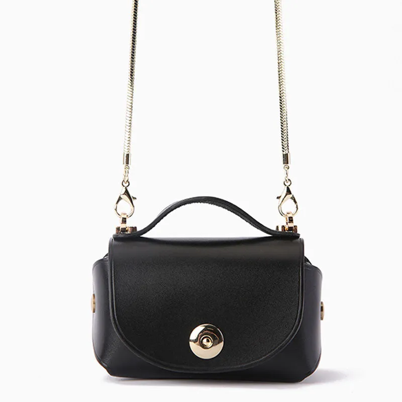 Cute Leather Womens Mini Chain Purse Makeup Handbags Tiny Chain Shoulder Bags for Women