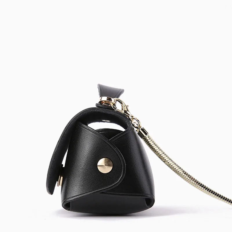 Cute Leather Womens Mini Chain Purse Makeup Handbags Tiny Chain Shoulder Bags for Women